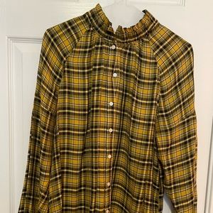 Loft lightweight plaid blouse size S. Like new!